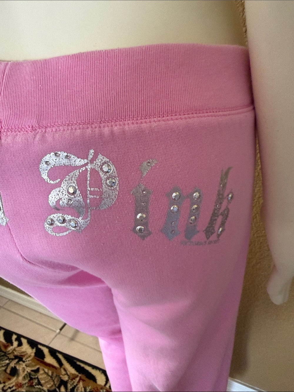 Pink Drawstring Cropped Sweatpants - Picture 5 of 7